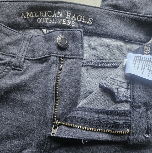 AMERICAN EAGLE Grey Knit Hi Rise Jegging Cotton Blend Low Rise 00 SHORT AE - Picture 6 of 8